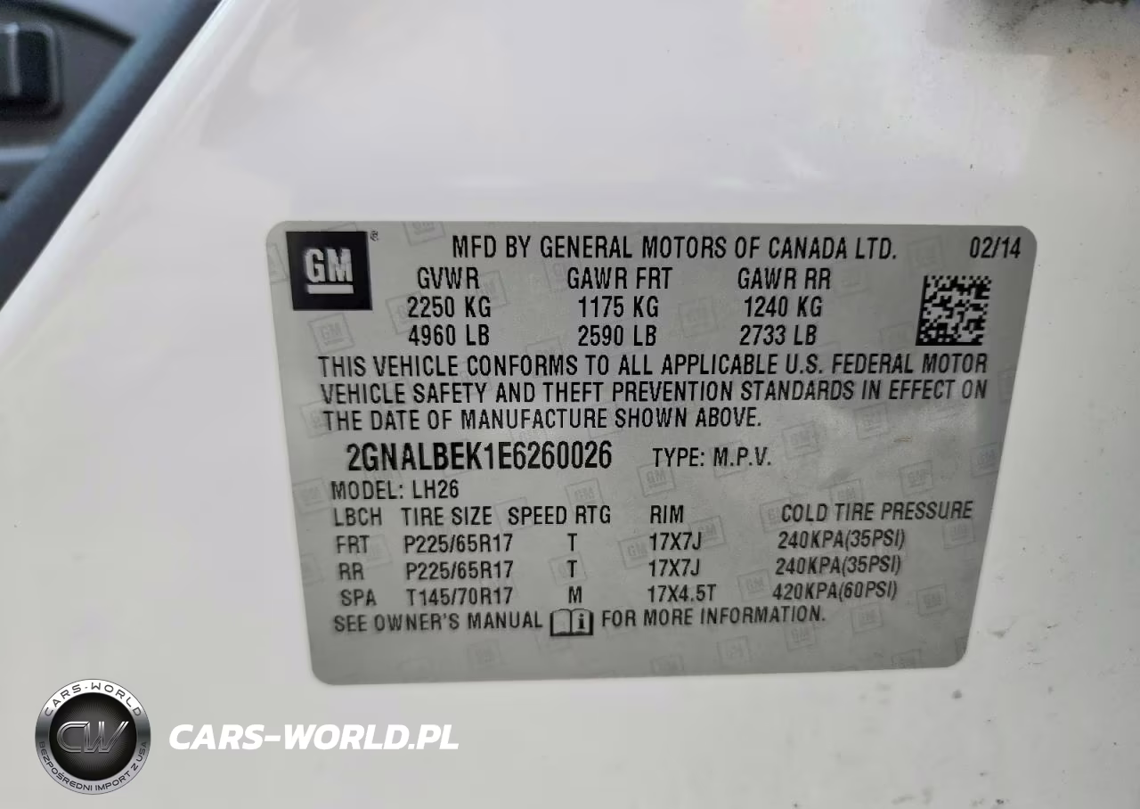 2014 Chevrolet Equinox Lt VIN:2GNALBEK1E6260026 - 12