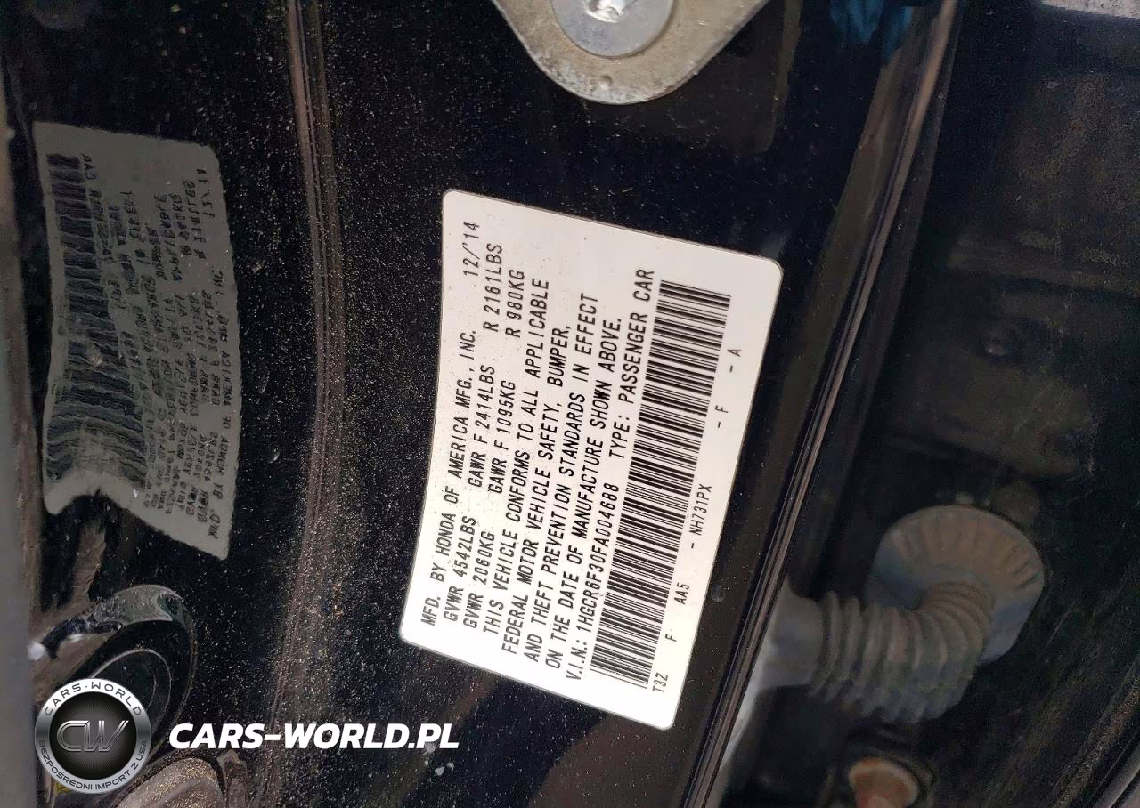 2015 Honda Accord Hybrid VIN:1HGCR6F30FA004688 - 12