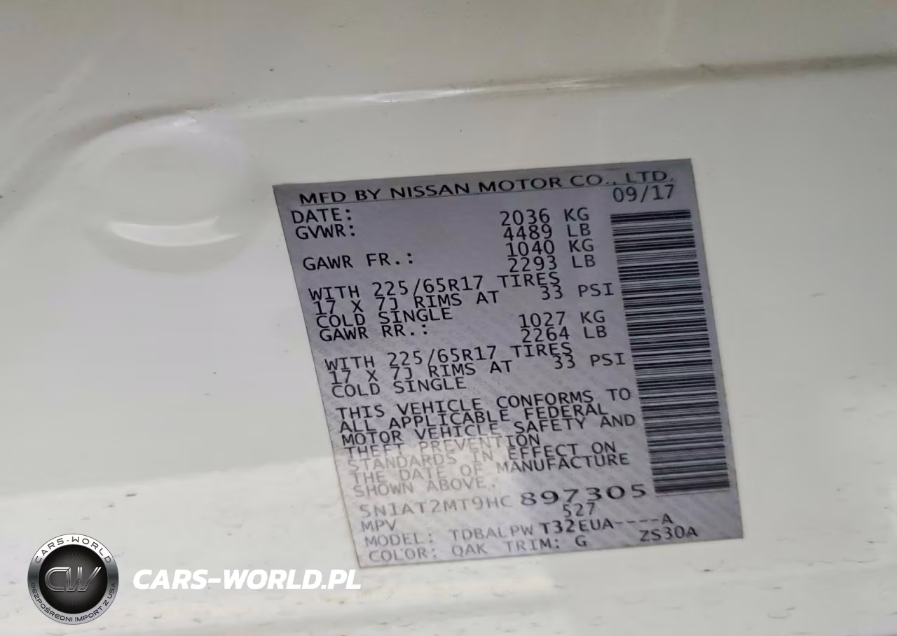2017 Nissan Rogue S VIN:5N1AT2MT9HC897305 - 13