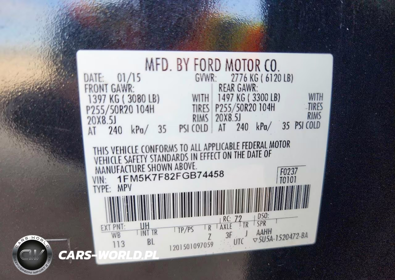 2015 Ford Explorer Limited VIN:1FM5K7F82FGB74458 - 13