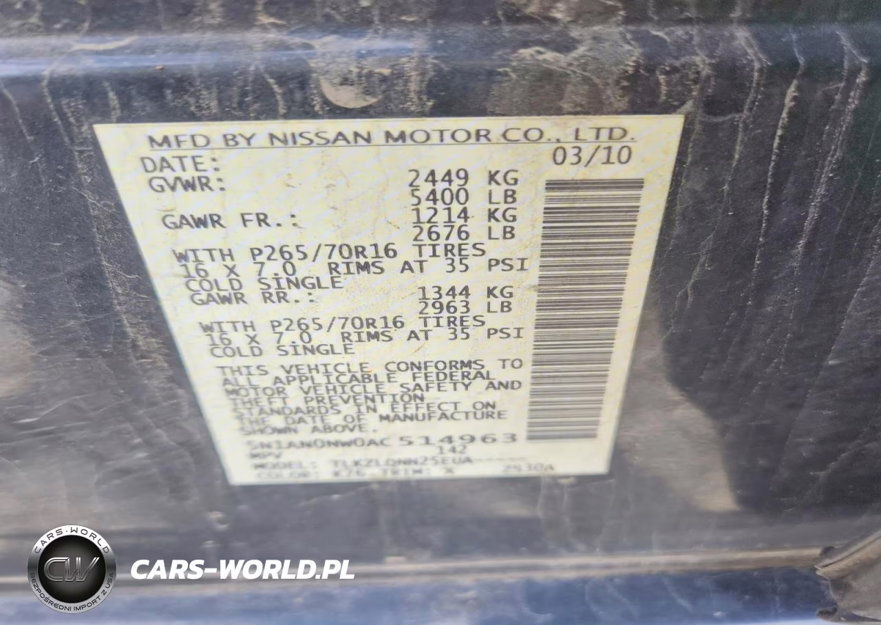 2010 Nissan Xterra X VIN:5N1AN0NW0AC514963 - 13