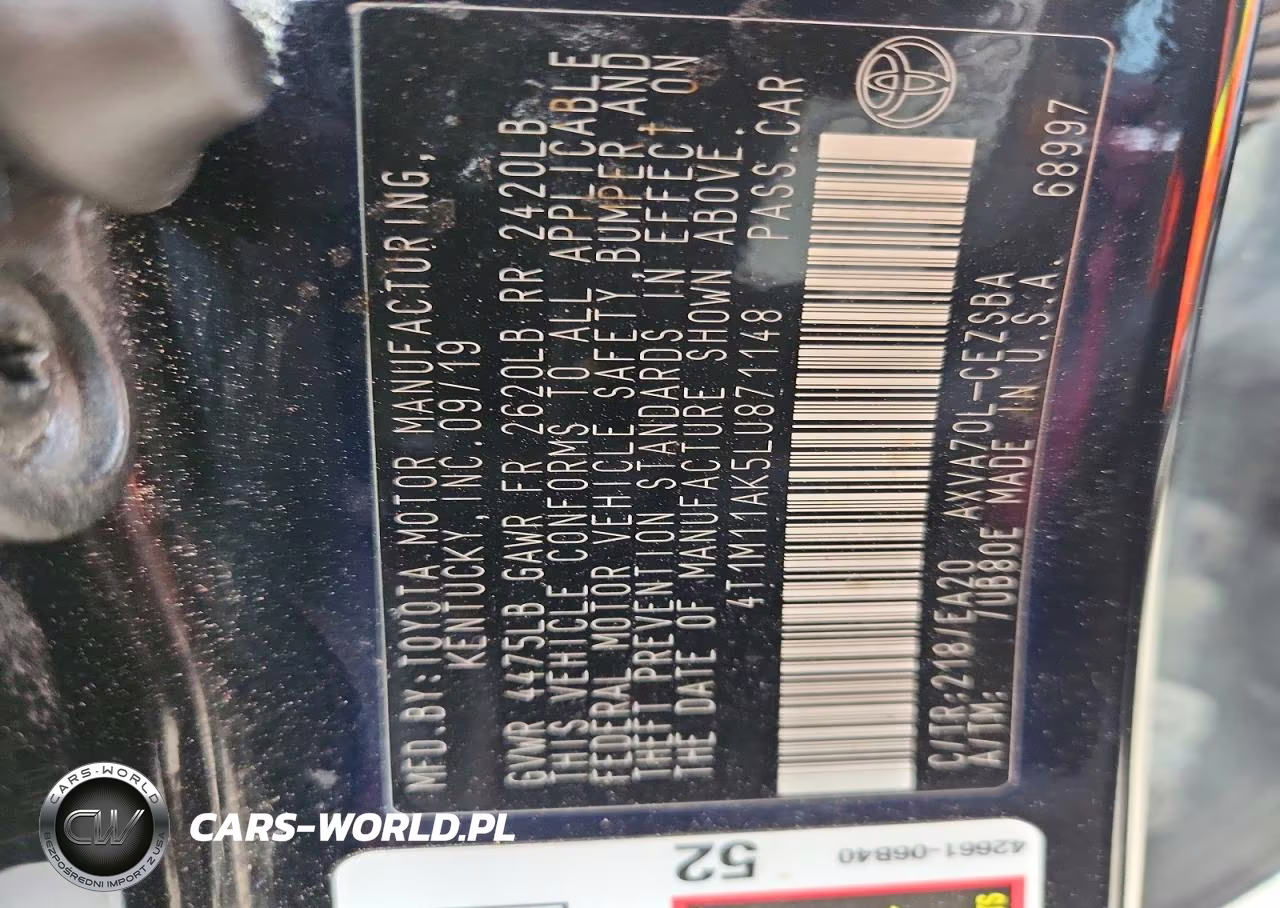 2020 Toyota Camry-Se-L Se VIN:4T1M11AK5LU871148 - 12