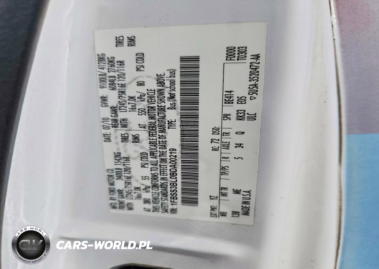 2011 Ford Econoline E350 Super Duty Wagon VIN:1FBSS3BL0BDA00219 - 13