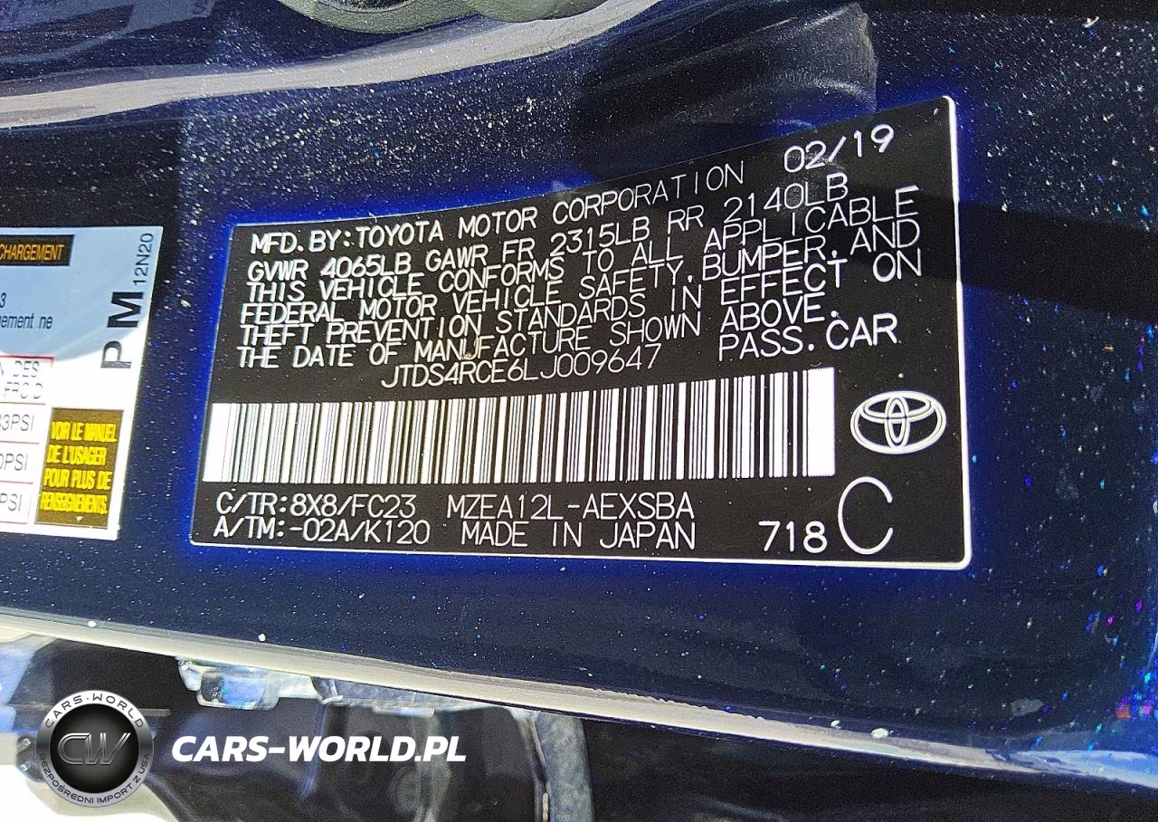 2020 Toyota Corolla Se VIN:JTDS4RCE6LJ009647 - 12
