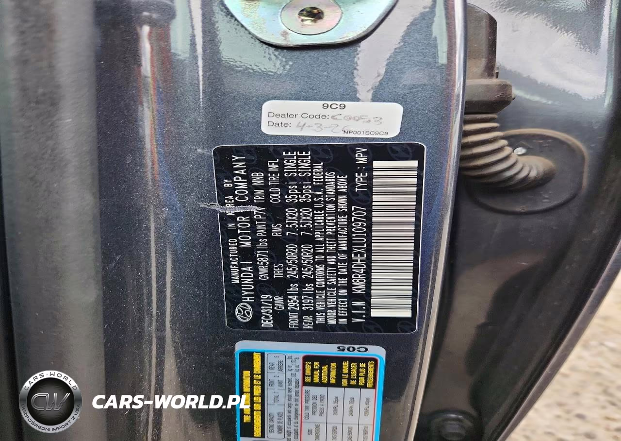 2020 Hyundai Palisade Sel VIN:KM8R4DHEXLU109707 - 13