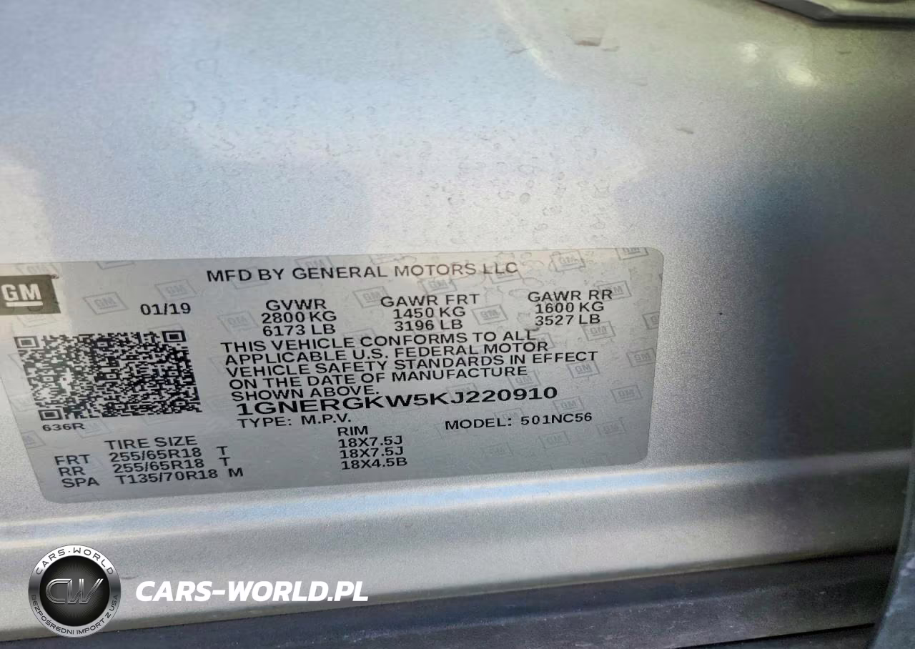 2019 Chevrolet Traverse Lt VIN:1GNERGKW5KJ220910 - 12