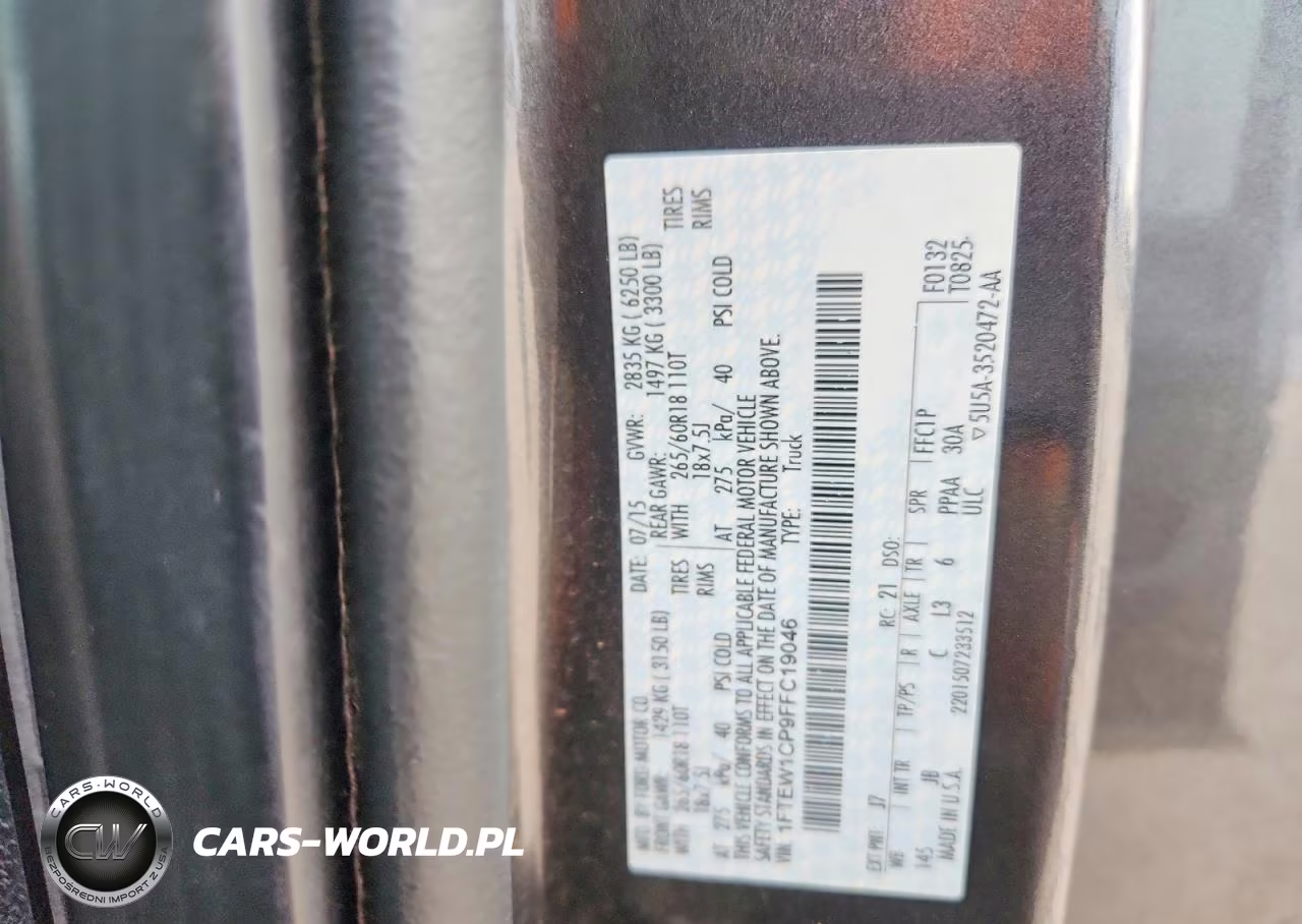 2015 Ford F150 Supercrew VIN:1FTEW1CP9FFC19046 - 12