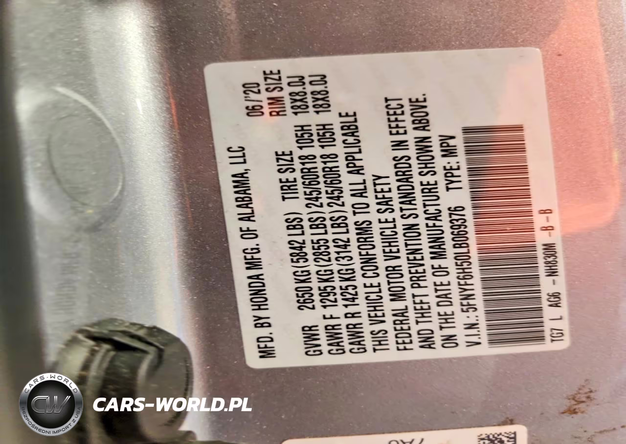 2020 Honda Pilot Exl VIN:5FNYF6H50LB069376 - 13