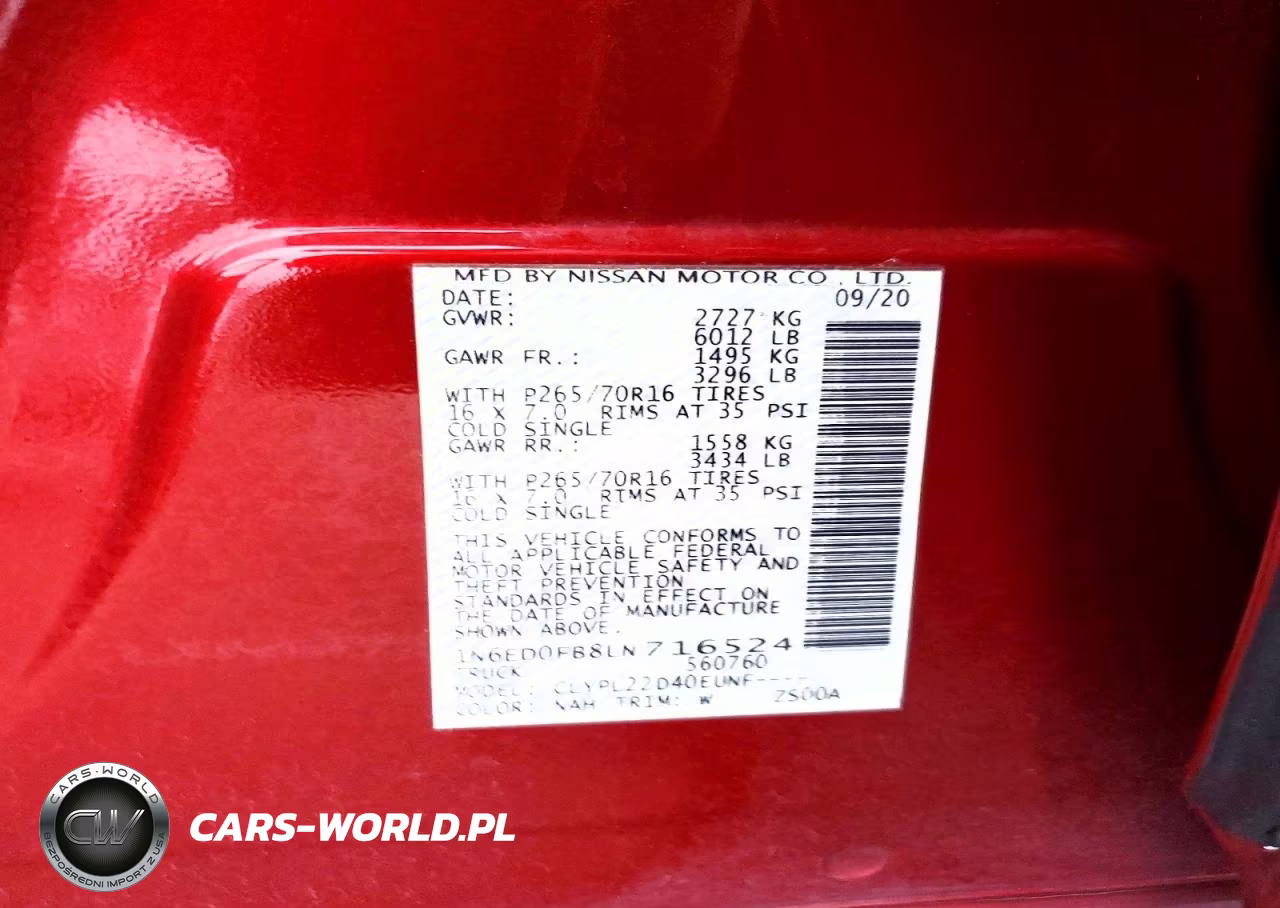 2020 Nissan Frontier Sv VIN:1N6ED0FB8LN716524 - 12