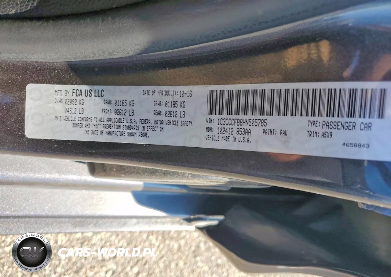 2017 Chrysler 200 Lx VIN:1C3CCCFB8HN505785 - 12