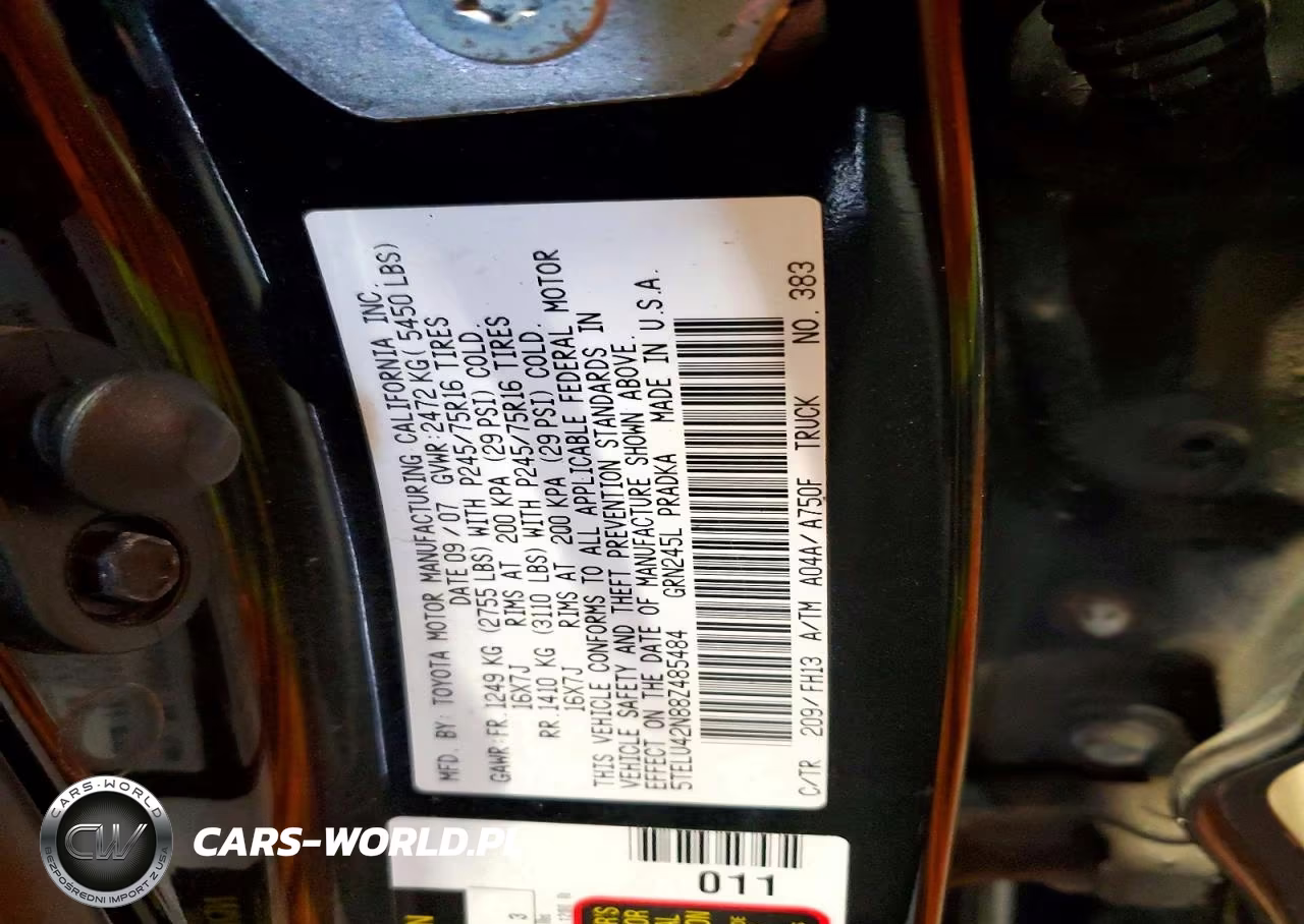 2008 Toyota Tacoma V6 VIN:5TELU42N88Z485484 - 12