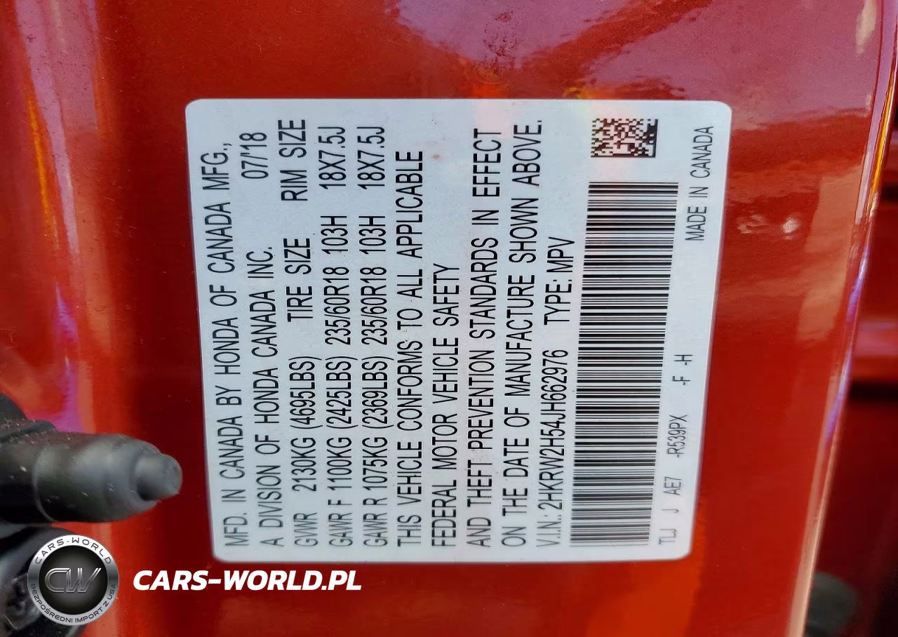 2018 Honda Cr-V Ex VIN:2HKRW2H54JH662976 - 12
