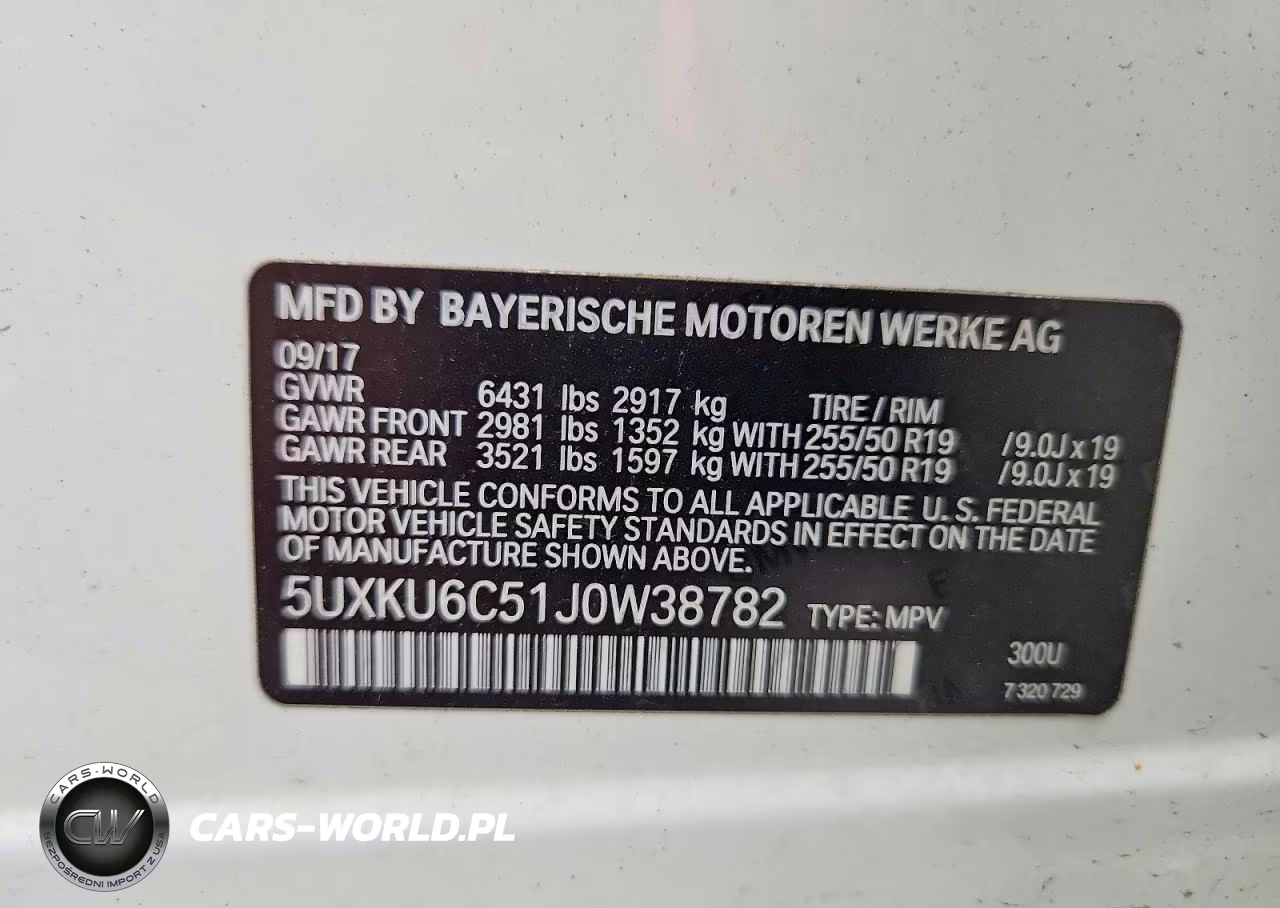 2018 BMW X6 xDrive50I VIN:5UXKU6C51J0W38782 - 13
