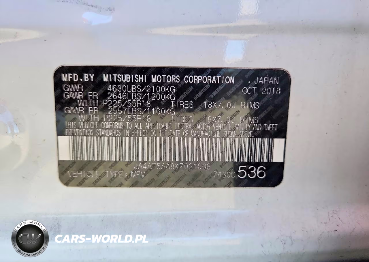2019 Mitsubishi Eclipse Cross Se VIN:JA4AT5AA8KZ021008 - 13