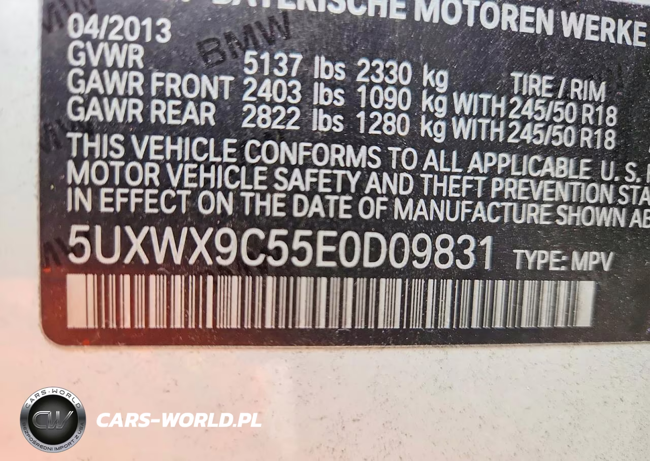 2014 BMW X3 xDrive28I VIN:5UXWX9C55E0D09831 - 13