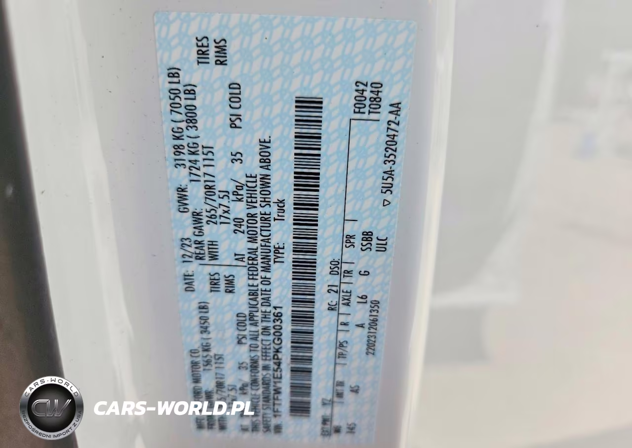 2023 Ford F150 Supercrew VIN:1FTFW1E54PKG00361 - 12