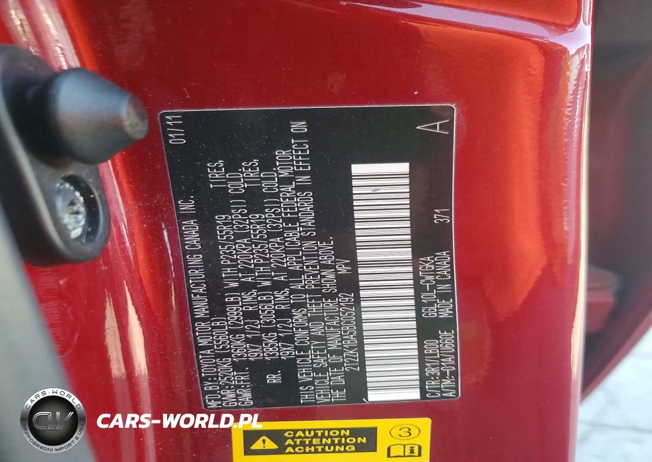 2011 Lexus Rx 350 VIN:2T2ZK1BA5BC052192 - 13