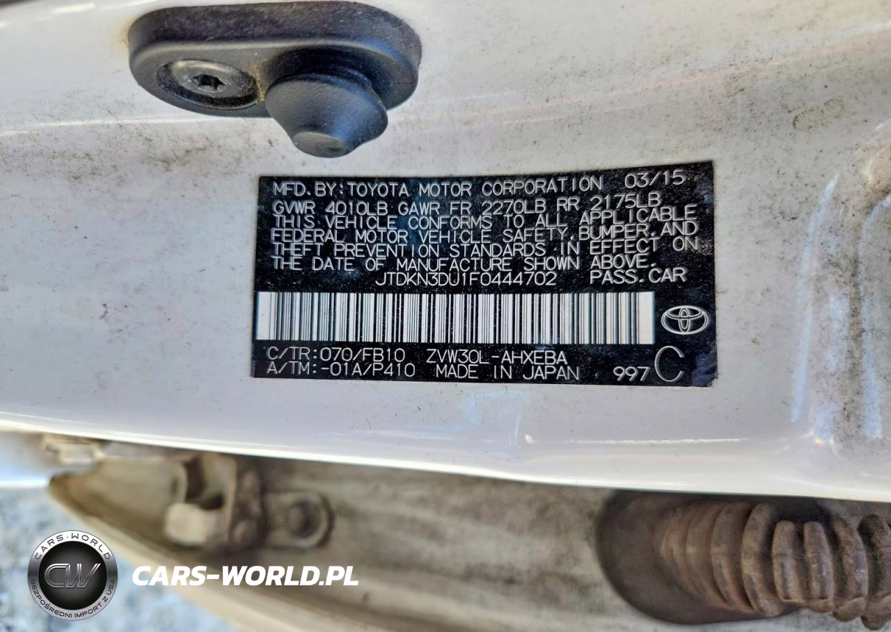 2015 Toyota Prius Two VIN:JTDKN3DU1F0444702 - 12