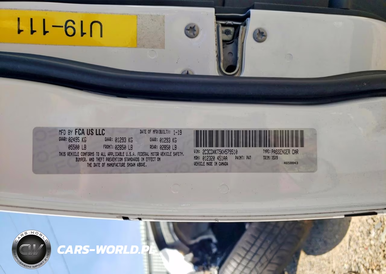 2019 Dodge Charger Police VIN:2C3CDXKT5KH579510 - 12