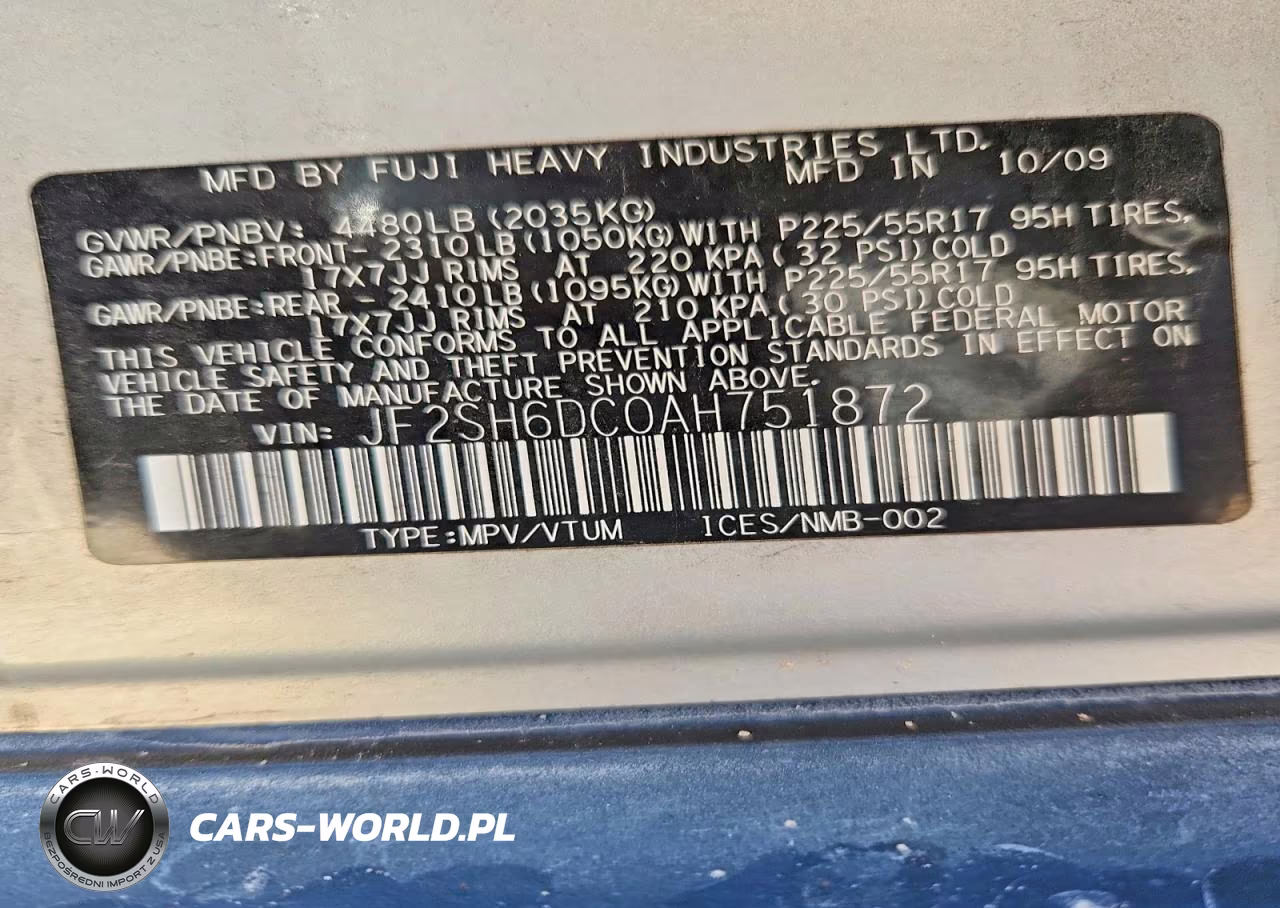 2010 Subaru Forester 2.5X Limited VIN:JF2SH6DC0AH751872 - 13