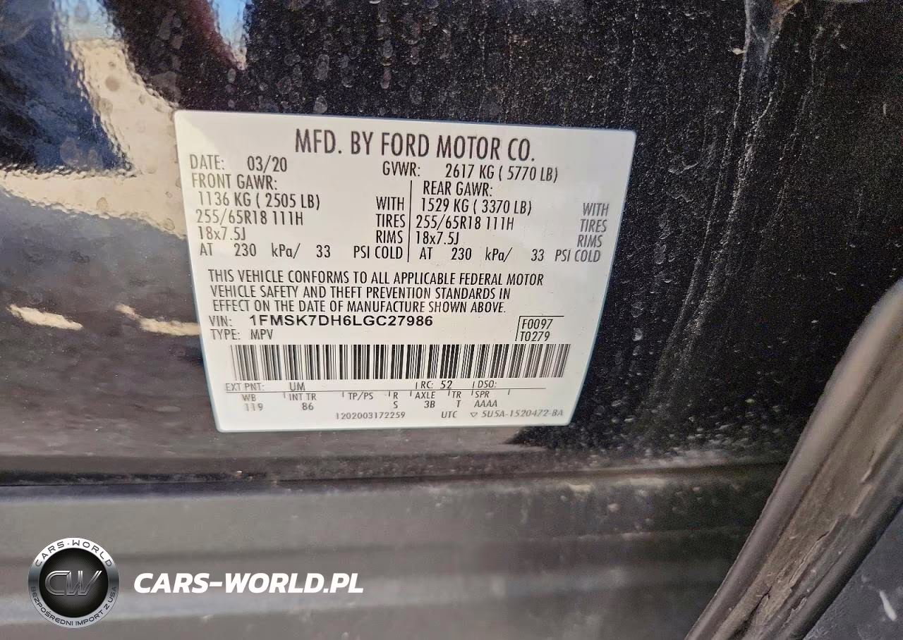 2020 Ford Explorer Xlt VIN:1FMSK7DH6LGC27986 - 13