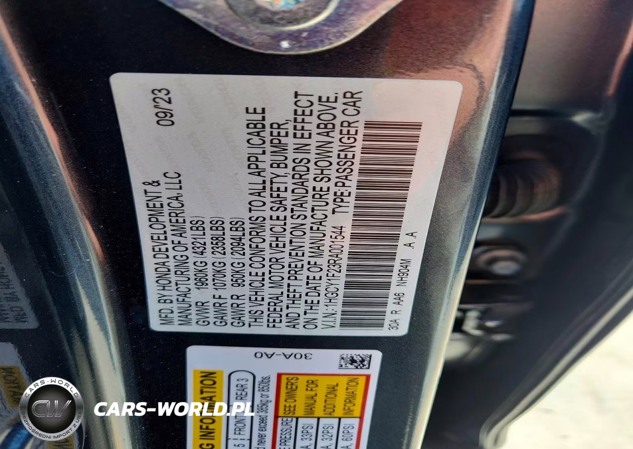 2024 Honda Accord Lx VIN:1HGCY1F23RA001544 - 12
