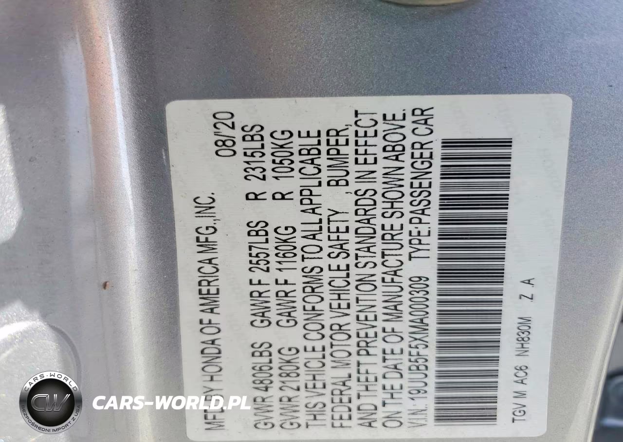 2021 Acura Tlx Tech A VIN:19UUB5F5XMA000309 - 12