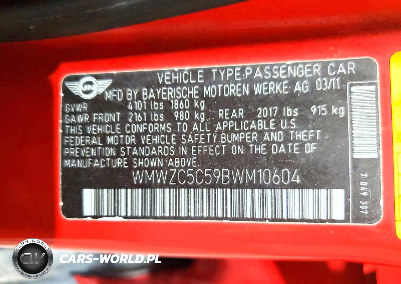 2011 Mini Cooper S Countryman VIN:WMWZC5C59BWM10604 - 13