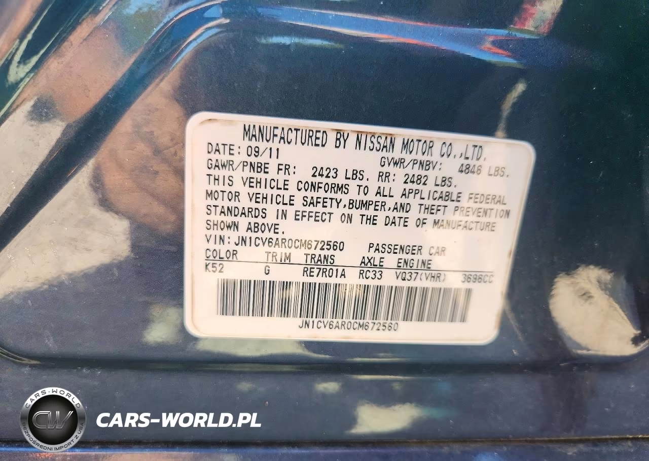 2012 Infiniti G37 Sedan X VIN:JN1CV6AR0CM672560 - 13