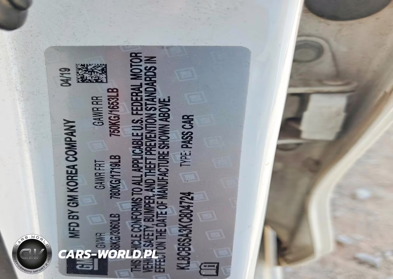 2019 Chevrolet Spark Ls VIN:KL8CB6SA3KC804724 - 12
