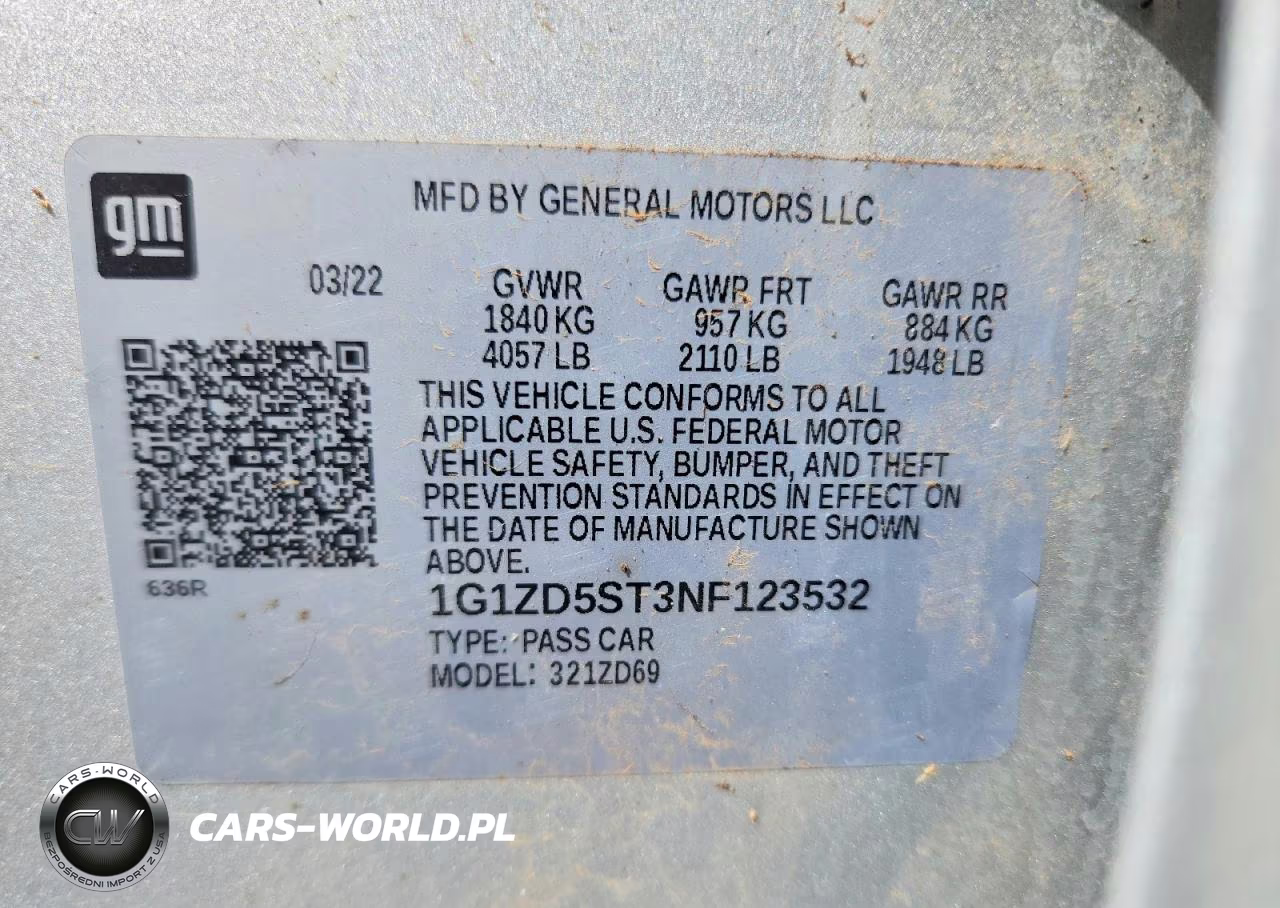 2022 Chevrolet Malibu Lt VIN:1G1ZD5ST3NF123532 - 13