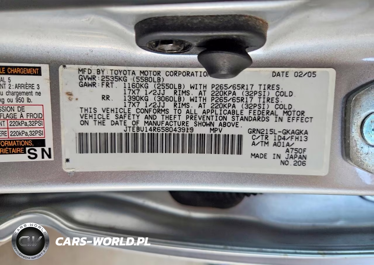 2005 Toyota 4Runner Sport Edition VIN:JTEBU14R658043919 - 12