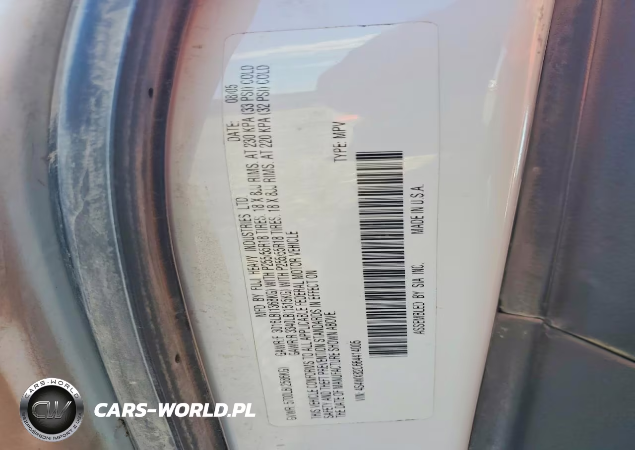 2006 Subaru B9 Tribeca 3.0 H6 VIN:4S4WX82C664414005 - 13