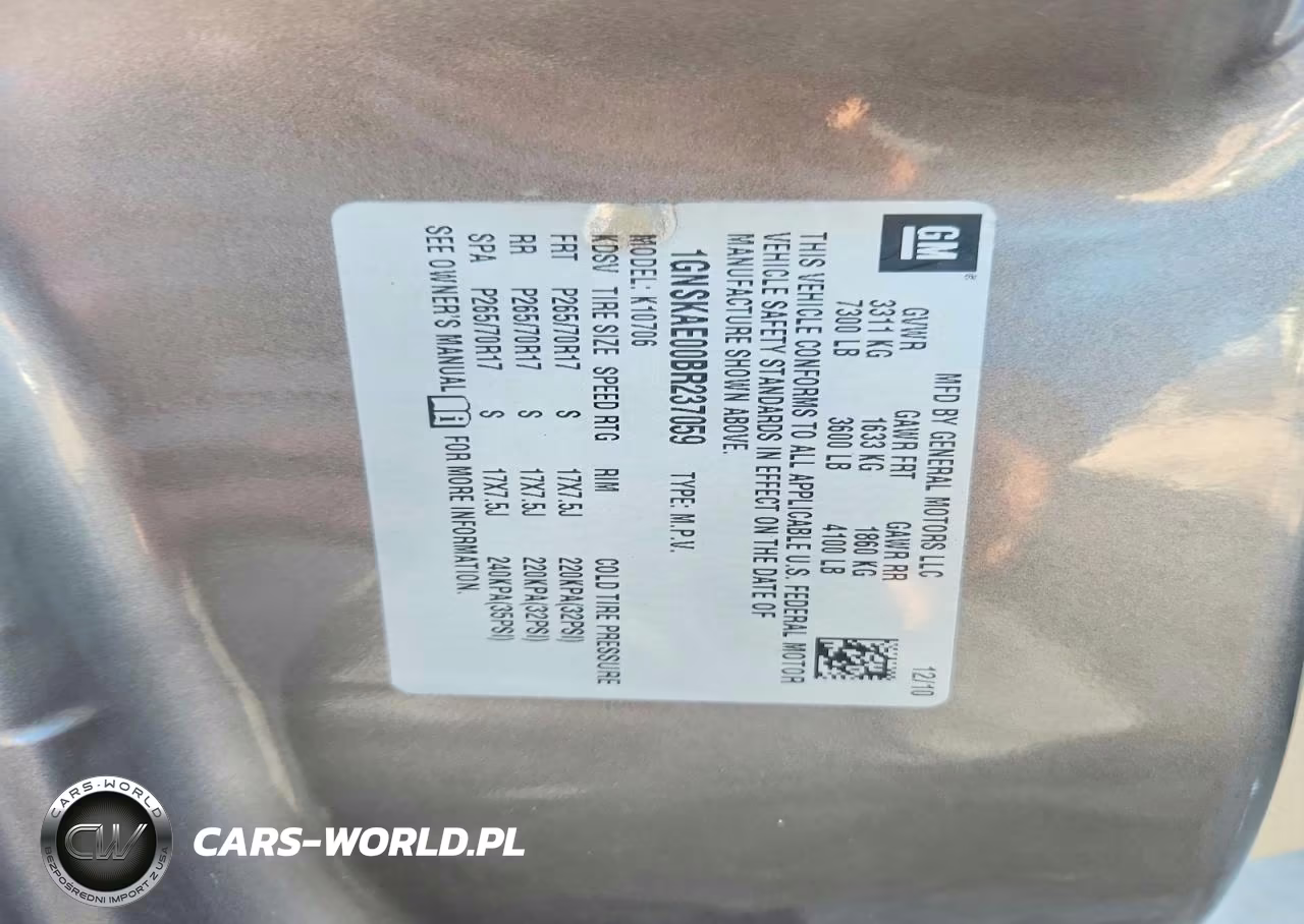 2011 Chevrolet Tahoe K1500 Ls VIN:1GNSKAE00BR237059 - 12