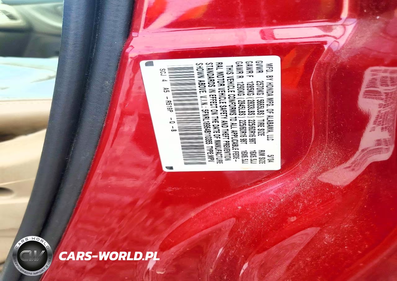2004 Honda Odyssey Exl VIN:5FNRL18964B110355 - 13