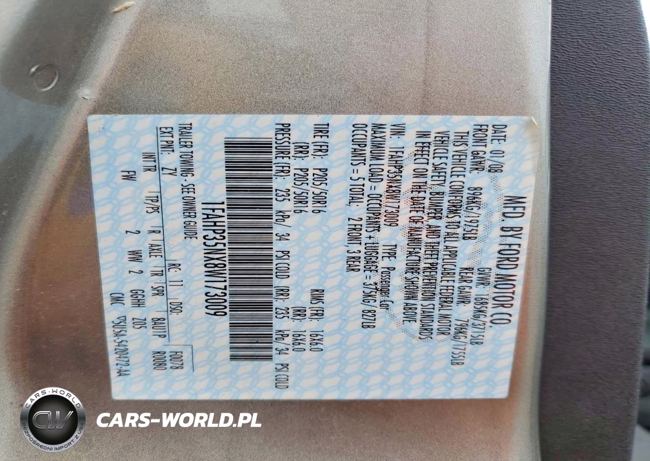 2008 Ford Focus Se VIN:1FAHP35NX8W173009 - 13