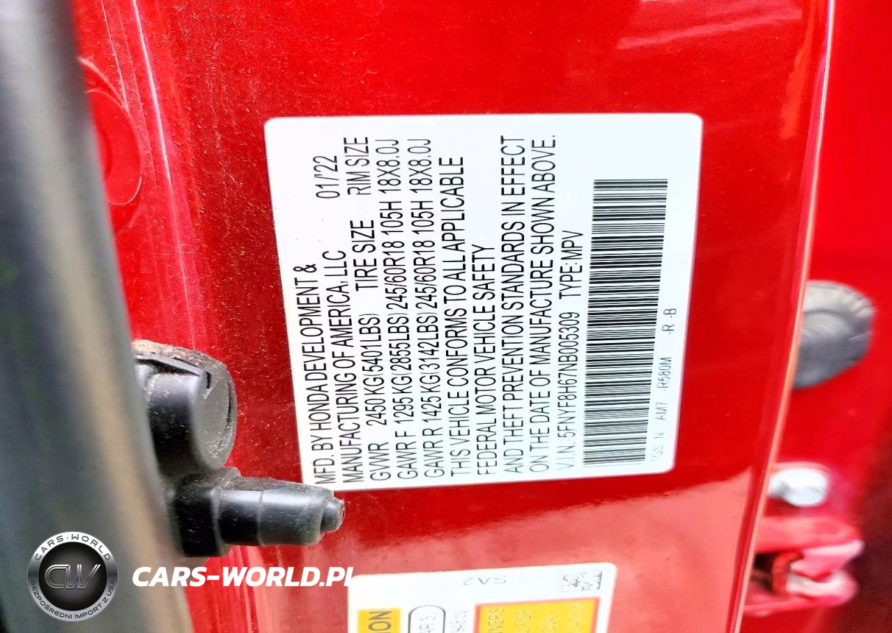 2022 Honda Passport Trail Sport VIN:5FNYF8H67NB005309 - 13