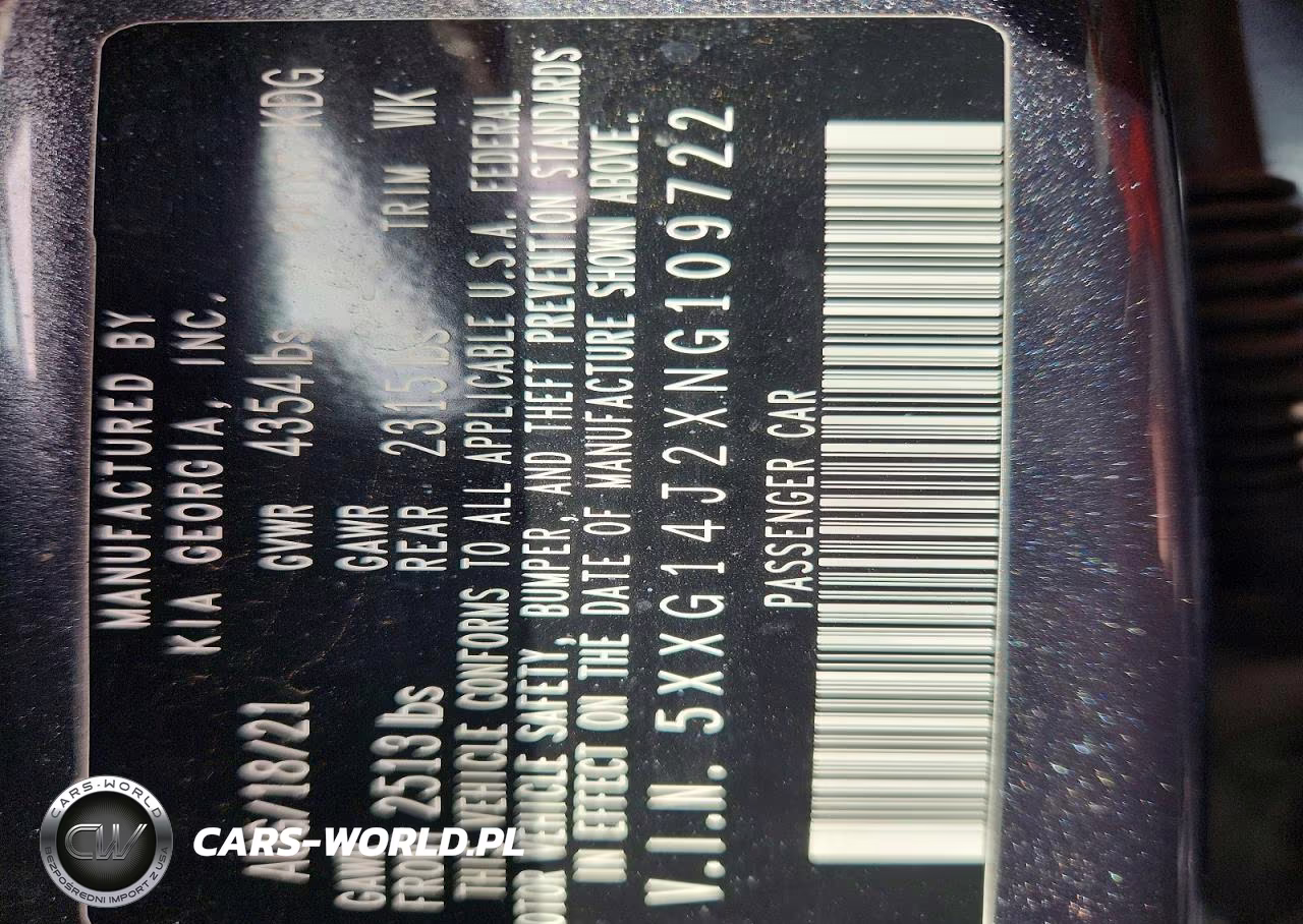 2022 Kia K5 Lxs VIN:5XXG14J2XNG109722 - 13