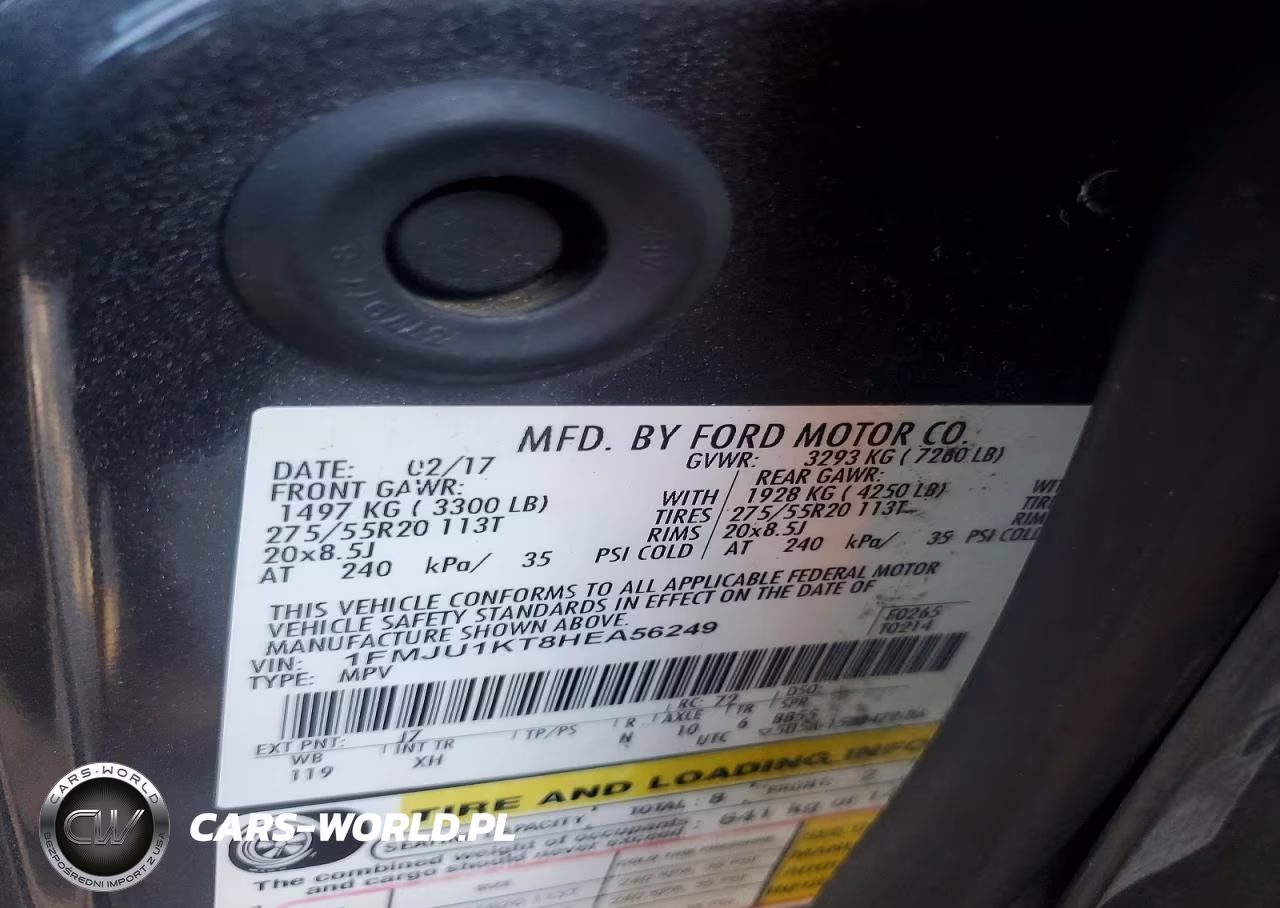 2017 Ford Expedition Limited VIN:1FMJU1KT8HEA56249 - 12