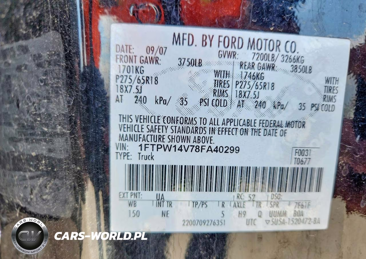 2008 Ford F150 Supercrew VIN:1FTPW14V78FA40299 - 12