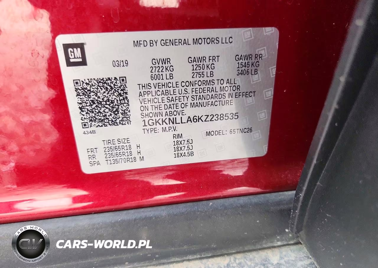 2019 GMC Acadia Sle VIN:1GKKNLLA6KZ238535 - 13