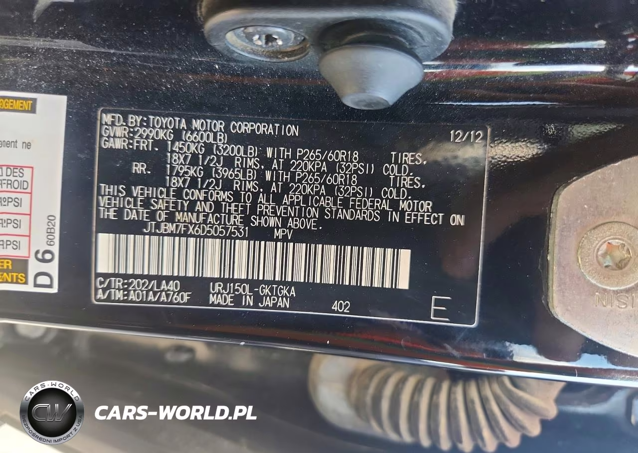 2013 Lexus Gx 460 VIN:JTJBM7FX6D5057531 - 12