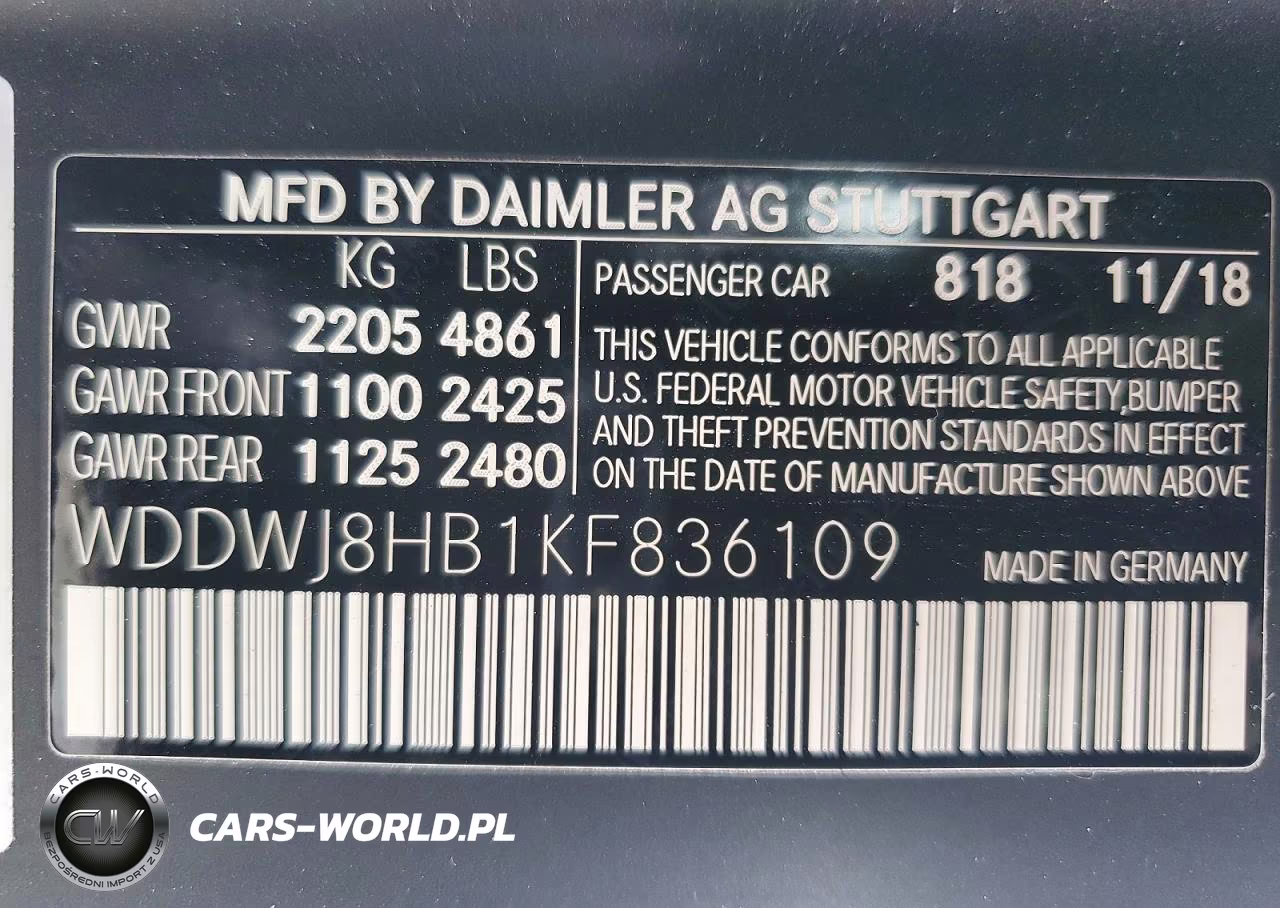 2019 Mercedes-Benz C 63 Amg-S VIN:WDDWJ8HB1KF836109 - 12