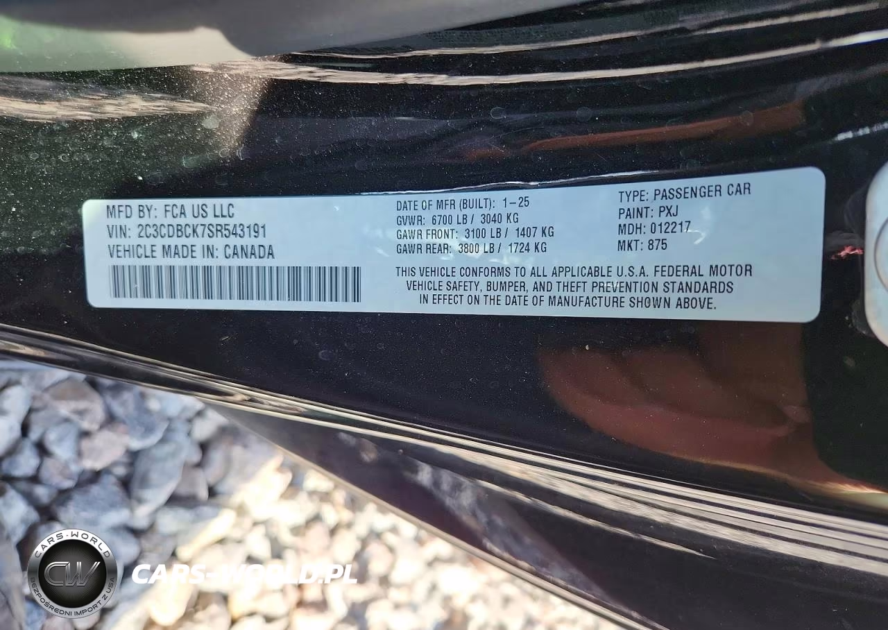 2025 Dodge Charger Daytona R-T VIN:2C3CDBCK7SR543191 - 12