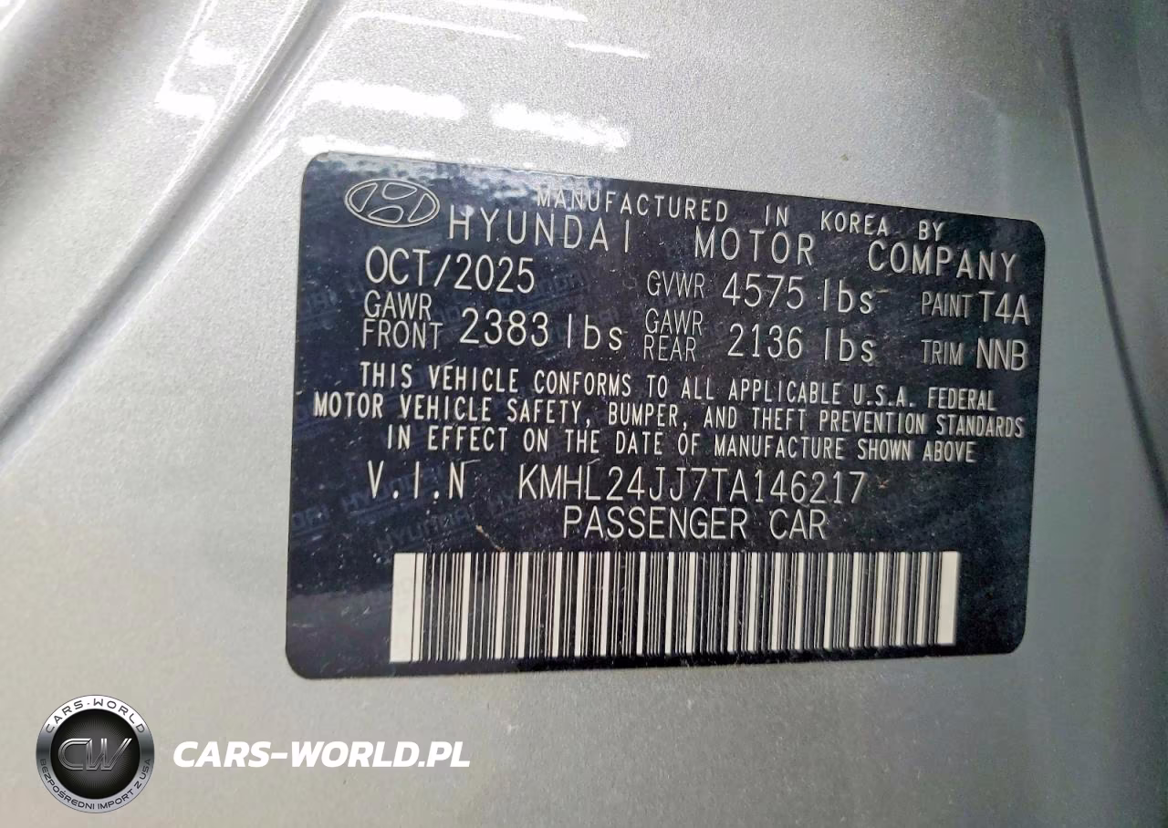 2026 Hyundai Sonata Hybrid Blue VIN:KMHL24JJ7TA146217 - 12