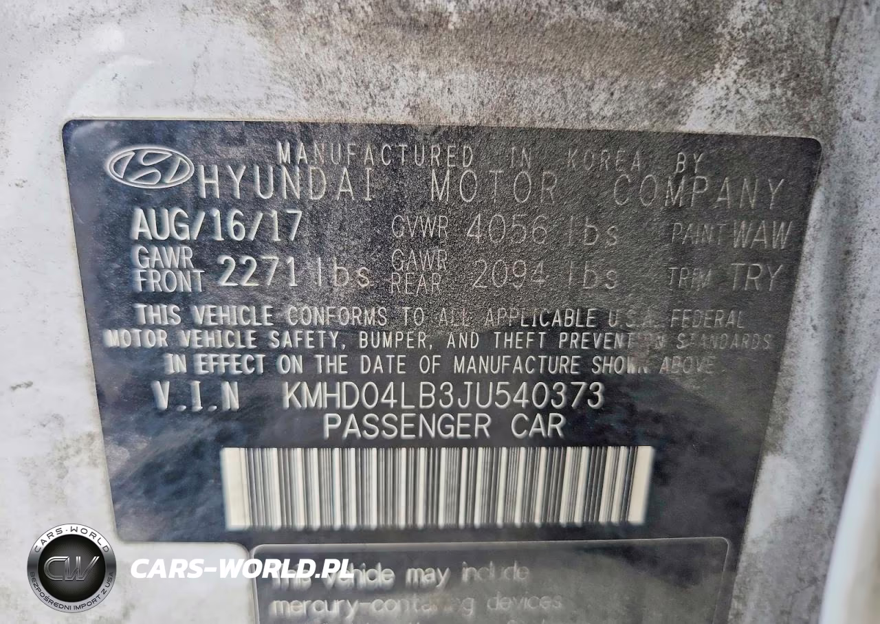 2018 Hyundai Elantra Sport VIN:KMHD04LB3JU540373 - 13