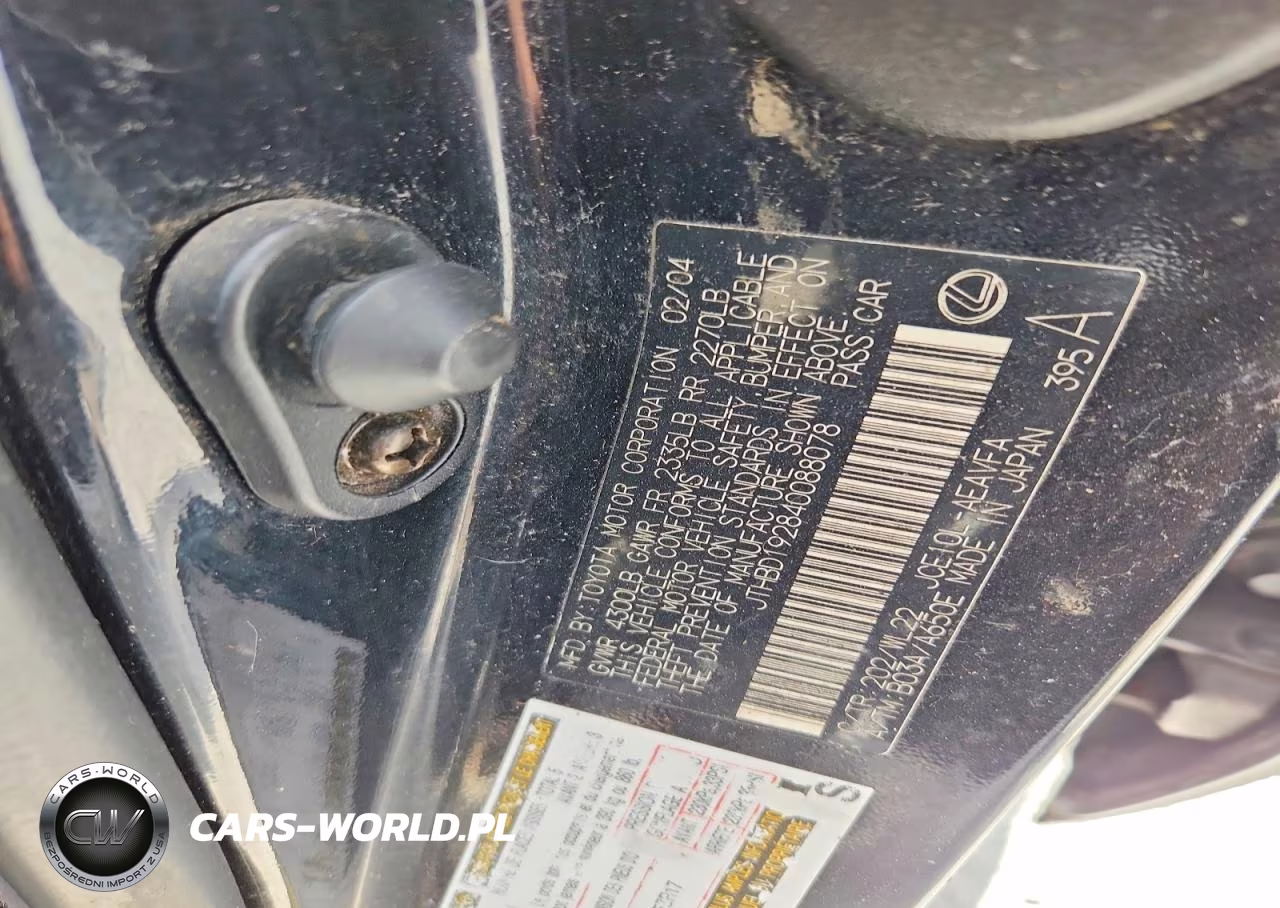 2004 Lexus Is 300 VIN:JTHBD192840088078 - 12