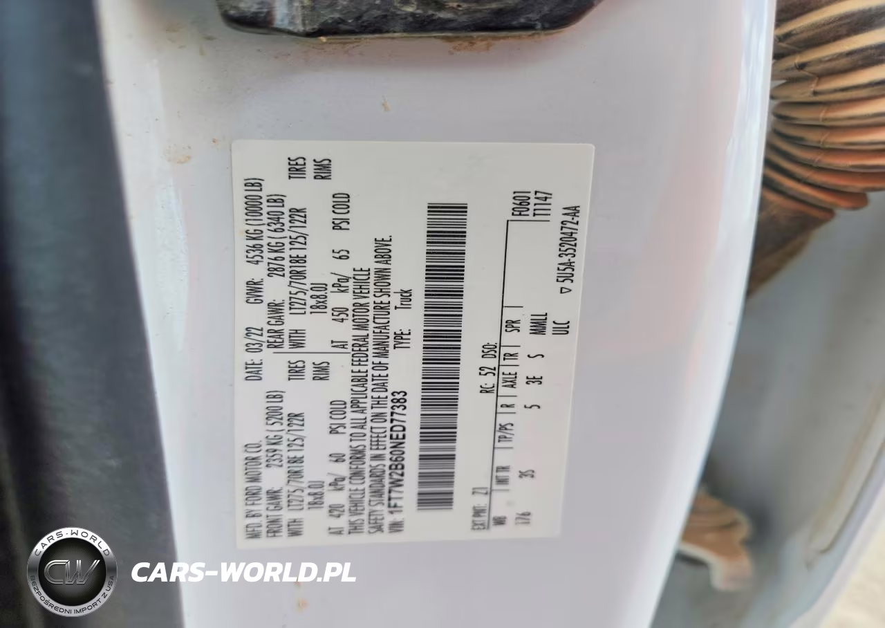 2022 Ford F250 Super Duty VIN:1FT7W2B60NED77383 - 13