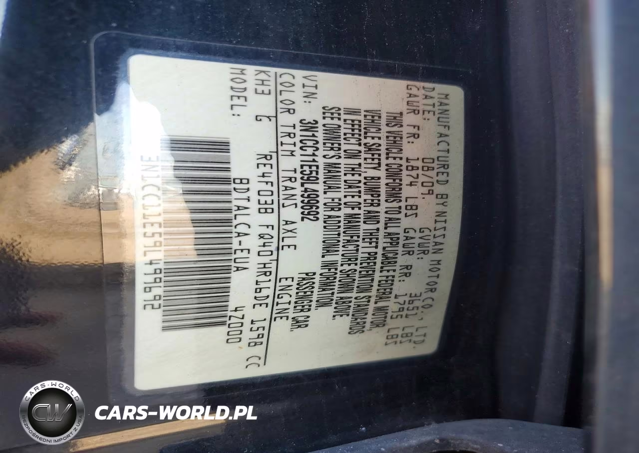 2009 Nissan Versa 1.6 Base VIN:3N1CC11E59L499692 - 12