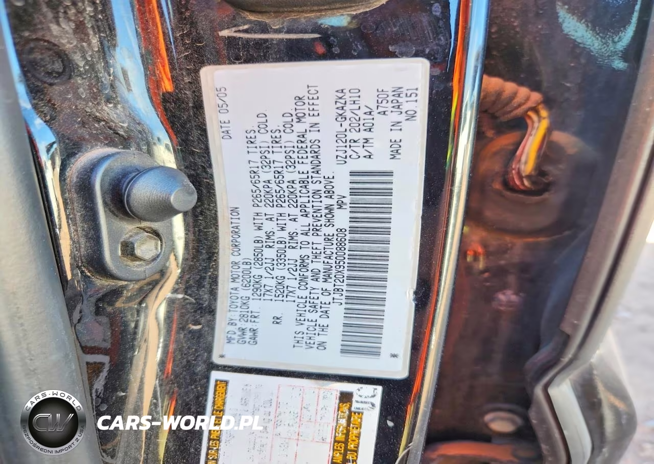 2005 Lexus Gx 470 VIN:JTJBT20X950088608 - 13